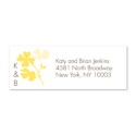 Floral Shadow - Canary - Print Your Own Mailing Label