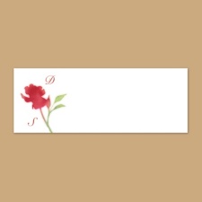 Watercolor Roses - Scarlet - Print Your Own Mailing Label
