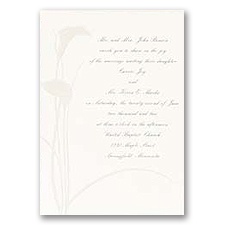 Calla Lily Flair - Invitation