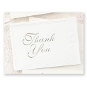 Triple Panel Embossed Roses Thank You
