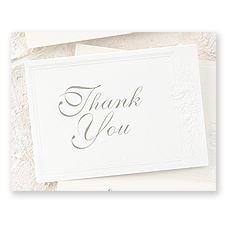 Triple Panel Embossed Roses Thank You