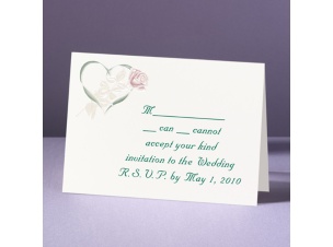 Rose in Heart - Respond Card and Envelope
