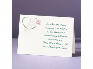 Rose in Heart - Reception Card