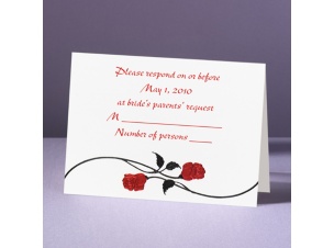 Red Roses - Respond Card and Envelope