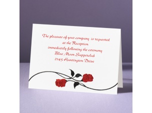 Red Roses - Reception Card