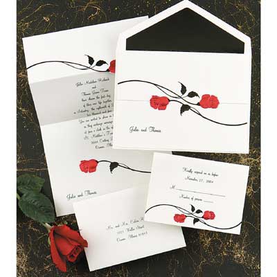Red Roses - Invitation