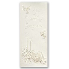 Doves Wedding Program - Blank