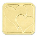 Gold Double Heart Square Seal