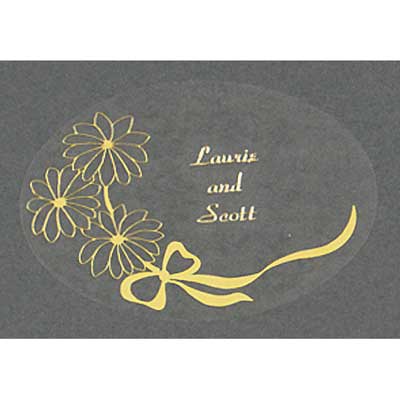 Gold Foil Personalized Daisy Seal