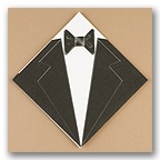 Tuxedo Design Cocktail Napkins