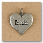 Pewter Heart Charm - Bride