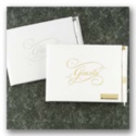 Gold Title Guest Book With Pen - Personalized