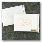 Gold Title Guest Book With Pen - Personalized