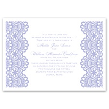 Luxurious Borders - White - Invitation
