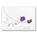 Rose Shine with Purple Foil Roses - Invitation