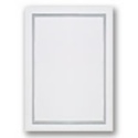 Distinct Frame - Blank Silver Invitations with Envelopes