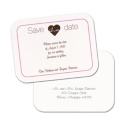 Simply Smooth Save the Date Postcard Pink