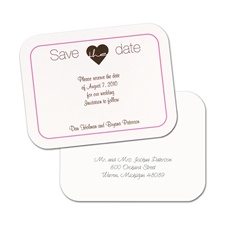 Simply Smooth Save the Date Postcard Pink