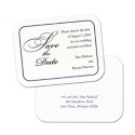 Simply Smooth Save the Date Postcard Navy