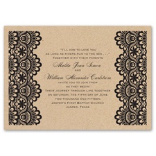 Luxurious Borders - Kraft - Invitation