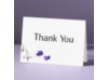 Rose Shine with Purple Foil Roses - Thank You Card and Envelope