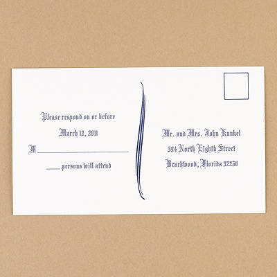 Located in Send Your Wedding Invitations Wedding Response Cards Postcards