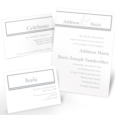The Current Couple Separate 'n Send Invitation