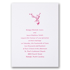 Bright White with Design - Separate and Send Invitation