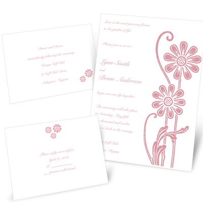 floral wedding wording