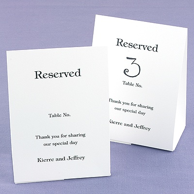 White Table Tents