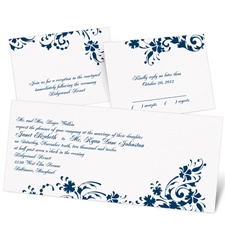 Floral Damask - Separate and Send Invitation