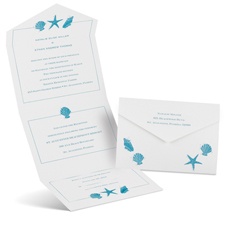 Starfish and Seashells - Seal and Send Invitation