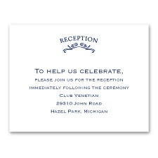 Vintage Allure - Reception Card