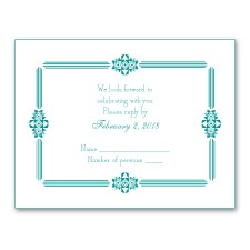 Art Deco Frame - Response Card and Envelope