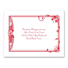 Feathered Heart - Reception Card