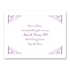 Fairy Tale Romance - Reception Card