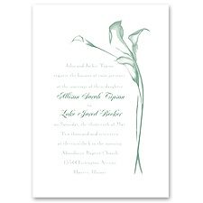 Calla Lily Arch - Invitation