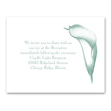Calla Lily Arch - Reception Card
