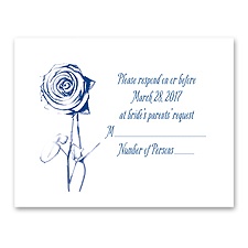 Delicate Rose - Response Card and Envelope