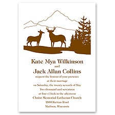 Deer Silhouettes - Invitation