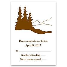 Deer Silhouettes - Response Card and Envelope