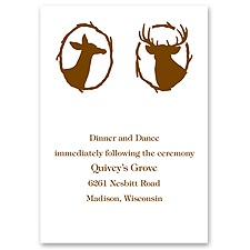 Deer Silhouettes - Reception Card