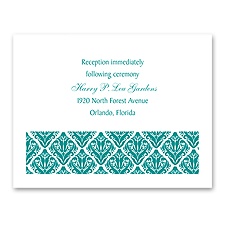 Damask Diamonds - Reception Card