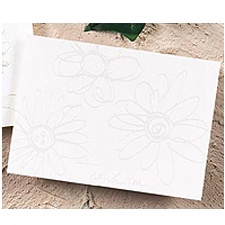 Pearl Embossed Daisies Thank You - Printed
