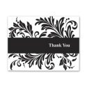 Feathered Damask - Thank You Note Folder and Envelope