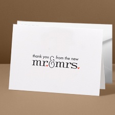 Mr. and Mrs. Thank You Note Folder and Envelope