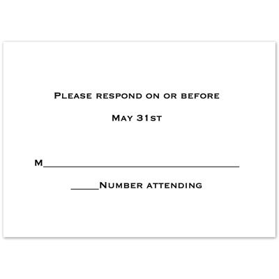 Respond Card and Envelope