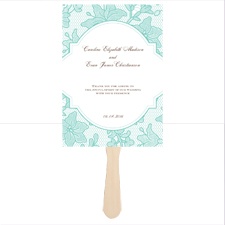 Vintage Lace - Lagoon - Favor Fan