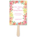 Brilliant Florals - Pink - Favor Fan