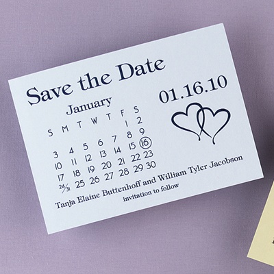 Heartfelt Save the Date Blue